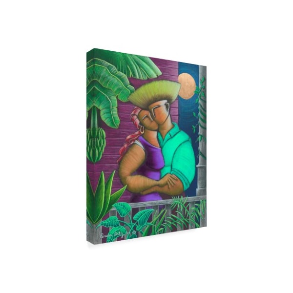 Oscar Ortiz 'Couple On The Balcony' Canvas Art,14x19